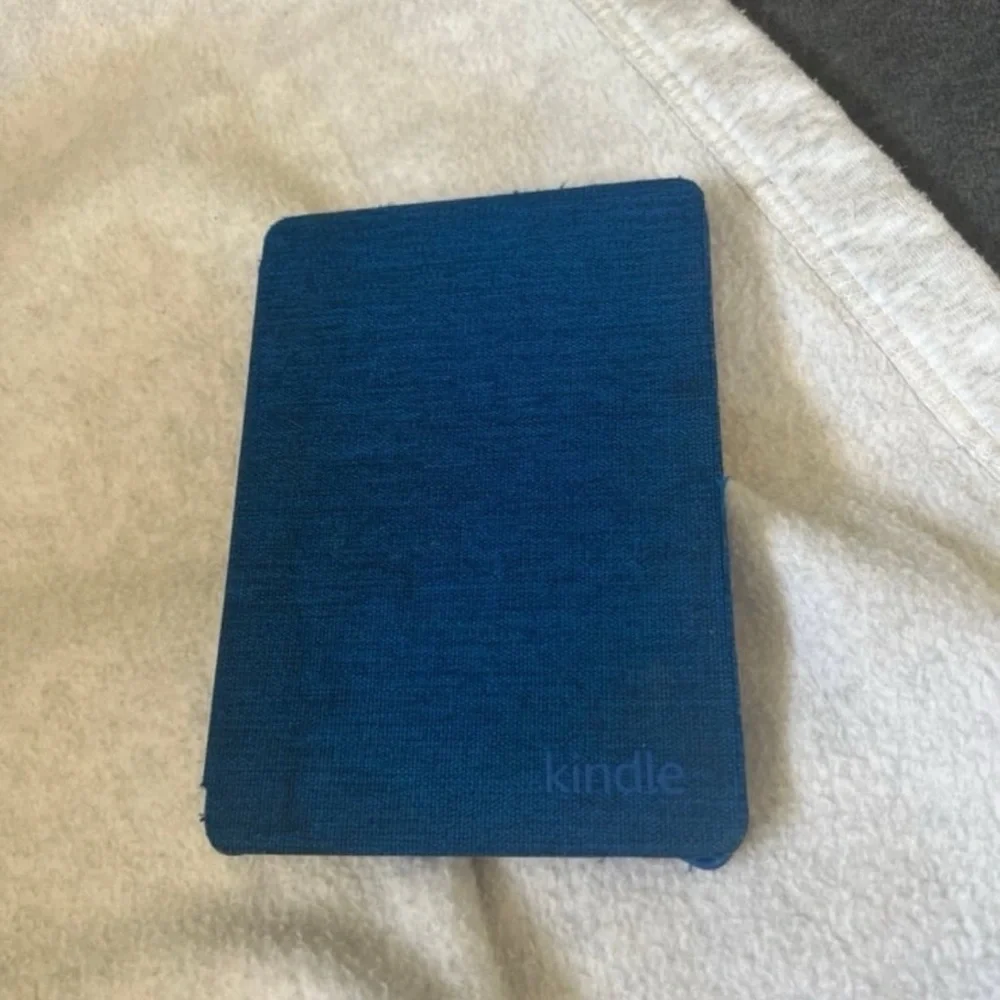 Kindle 6” Case Blue Fabric Magnetic Sleep Cover E-Reader Case